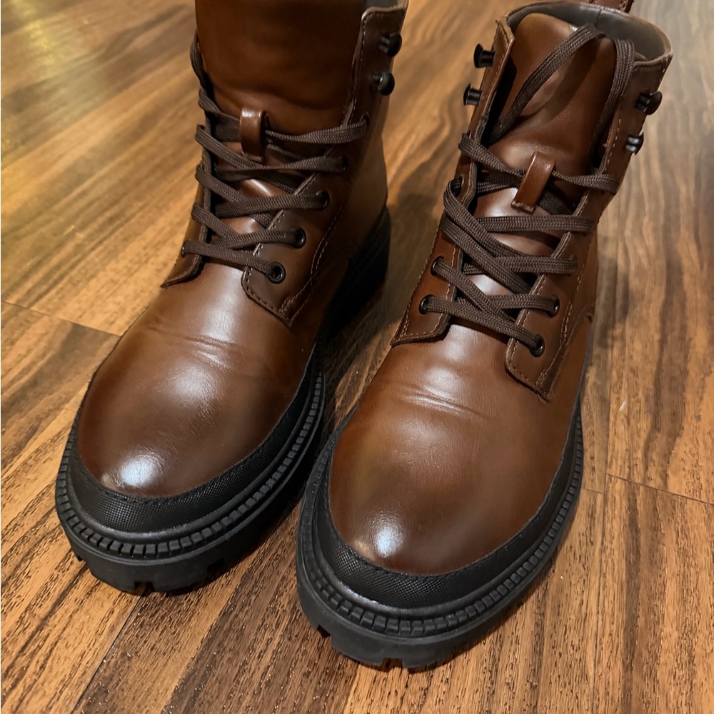 Zara Dark Brown Men's Leather Boots